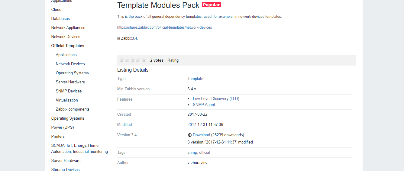 Zabbix Templates Pack